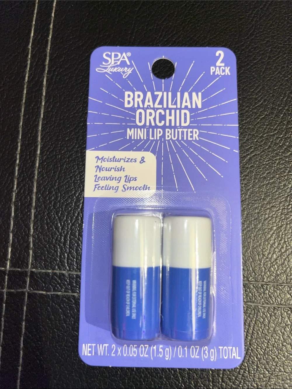 SPA Luxury Brazilian Orchid Mini Lip Butter - Blue & White (2 Pack)